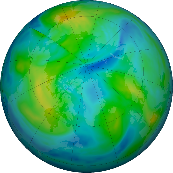 Arctic ozone map for 06 November 2017